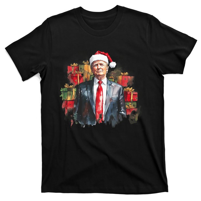 Donald Trump Christmas Trump With Santa Hat T-Shirt