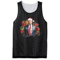 Donald Trump Christmas Trump With Santa Hat Mesh Reversible Basketball Jersey Tank