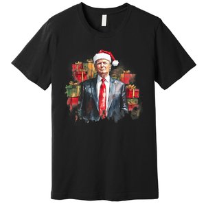 Donald Trump Christmas Trump With Santa Hat Premium T-Shirt