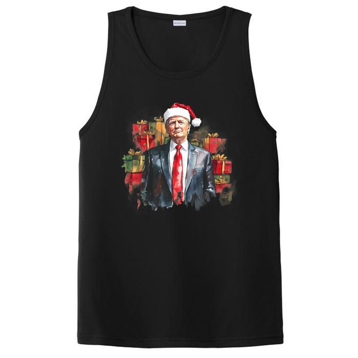 Donald Trump Christmas Trump With Santa Hat PosiCharge Competitor Tank