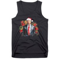 Donald Trump Christmas Trump With Santa Hat Tank Top