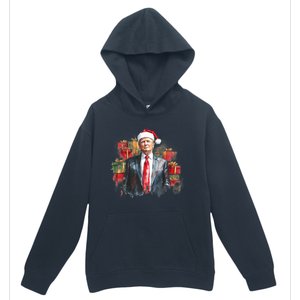 Donald Trump Christmas Trump With Santa Hat Urban Pullover Hoodie