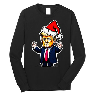 Donald Trump Christmas For Dads & Women Christmas Trump Long Sleeve Shirt