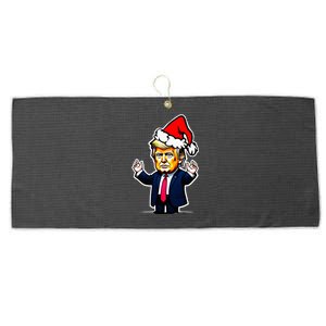 Donald Trump Christmas For Dads & Women Christmas Trump Large Microfiber Waffle Golf Towel