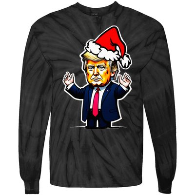 Donald Trump Christmas For Dads & Women Christmas Trump Tie-Dye Long Sleeve Shirt