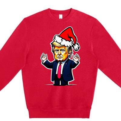 Donald Trump Christmas For Dads & Women Christmas Trump Premium Crewneck Sweatshirt