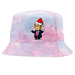 Donald Trump Christmas For Dads & Women Christmas Trump Tie-Dyed Bucket Hat