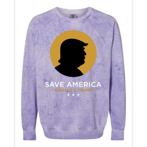 Donald Trump Classy Save America Colorblast Crewneck Sweatshirt