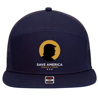 Donald Trump Classy Save America 7 Panel Mesh Trucker Snapback Hat