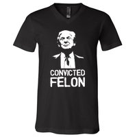 Donald Trump Convicted Felon Stencil Graffiti V-Neck T-Shirt