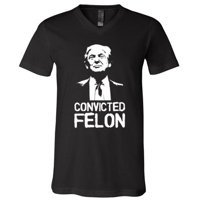 Donald Trump Convicted Felon Stencil Graffiti V-Neck T-Shirt