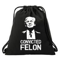 Donald Trump Convicted Felon Stencil Graffiti Drawstring Bag