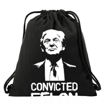 Donald Trump Convicted Felon Stencil Graffiti Drawstring Bag