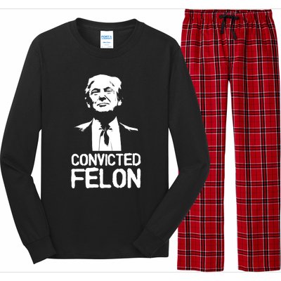 Donald Trump Convicted Felon Stencil Graffiti Long Sleeve Pajama Set