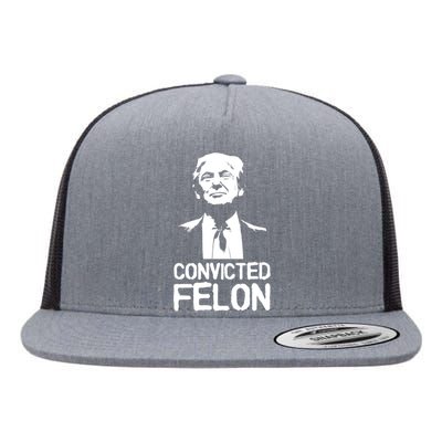 Donald Trump Convicted Felon Stencil Graffiti Flat Bill Trucker Hat