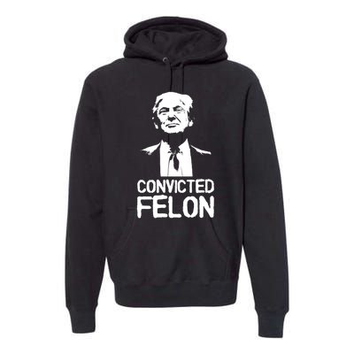 Donald Trump Convicted Felon Stencil Graffiti Premium Hoodie