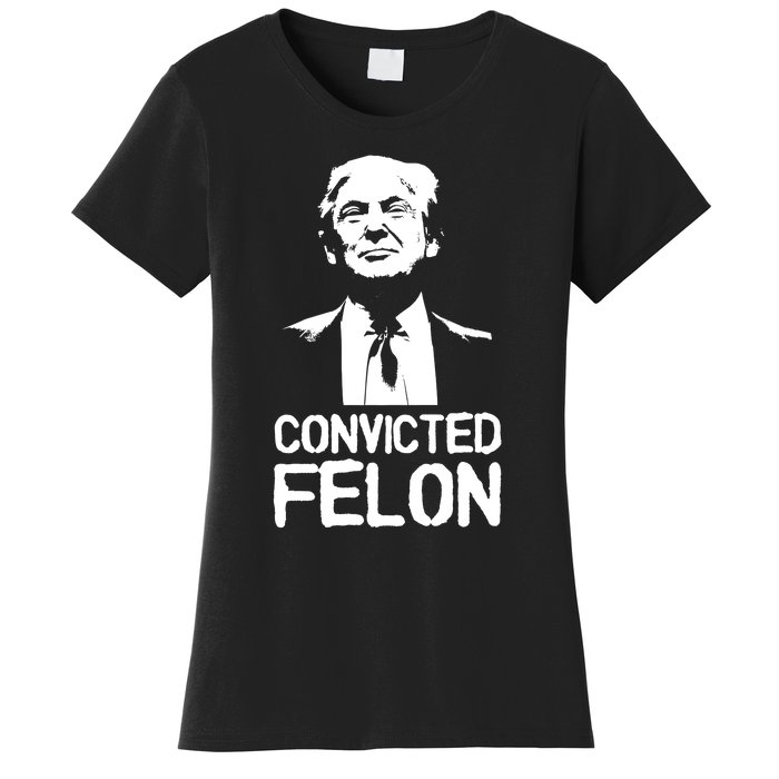 Donald Trump Convicted Felon Stencil Graffiti Women's T-Shirt