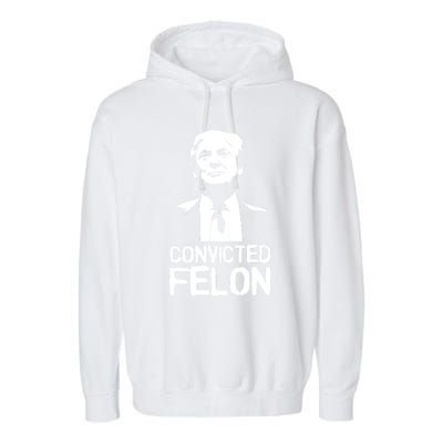 Donald Trump Convicted Felon Stencil Graffiti Garment-Dyed Fleece Hoodie