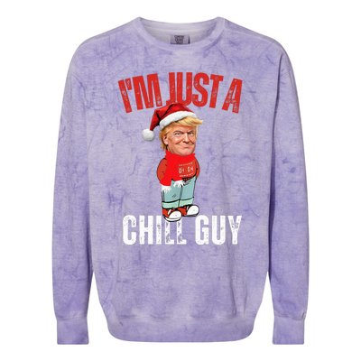 Donald Trump Christmas Chill Meme Guy Colorblast Crewneck Sweatshirt