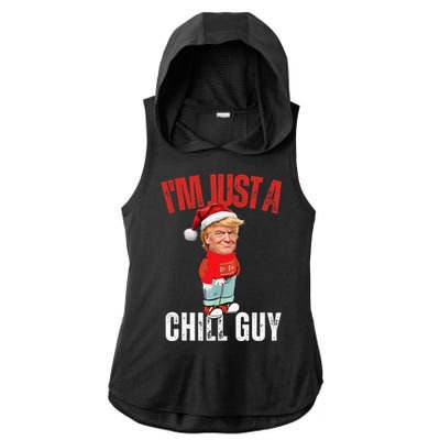 Donald Trump Christmas Chill Meme Guy Ladies PosiCharge Tri-Blend Wicking Draft Hoodie Tank