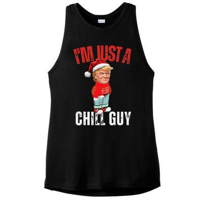 Donald Trump Christmas Chill Meme Guy Ladies PosiCharge Tri-Blend Wicking Tank