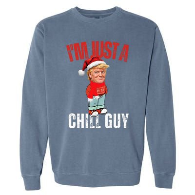 Donald Trump Christmas Chill Meme Guy Garment-Dyed Sweatshirt