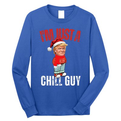 Donald Trump Christmas Chill Meme Guy Long Sleeve Shirt