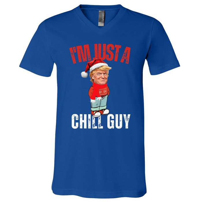 Donald Trump Christmas Chill Meme Guy V-Neck T-Shirt