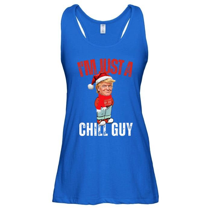 Donald Trump Christmas Chill Meme Guy Ladies Essential Flowy Tank