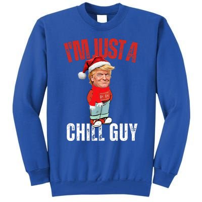 Donald Trump Christmas Chill Meme Guy Tall Sweatshirt