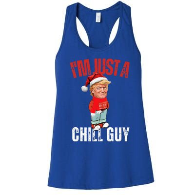 Donald Trump Christmas Chill Meme Guy Women's Racerback Tank