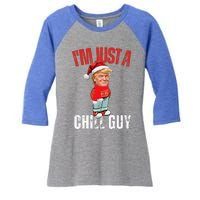 Donald Trump Christmas Chill Meme Guy Women's Tri-Blend 3/4-Sleeve Raglan Shirt