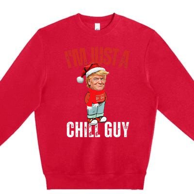 Donald Trump Christmas Chill Meme Guy Premium Crewneck Sweatshirt