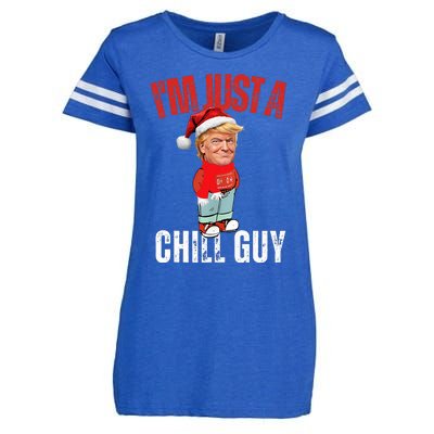 Donald Trump Christmas Chill Meme Guy Enza Ladies Jersey Football T-Shirt