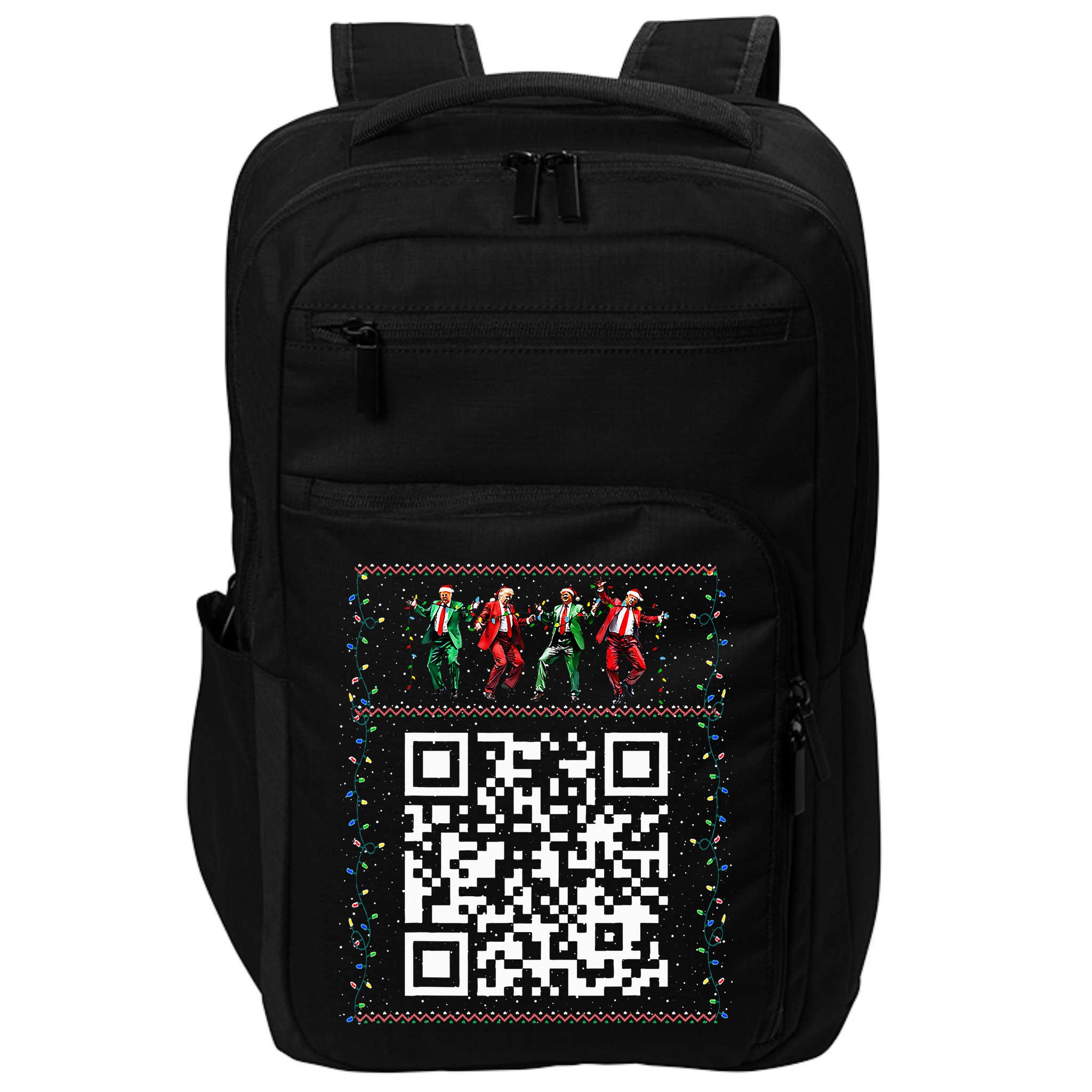 Dancing Trump Christmas Qr President 2024 Dance Code Impact Tech Backpack