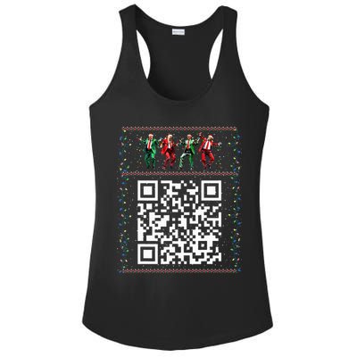Dancing Trump Christmas Qr President 2024 Dance Code Ladies PosiCharge Competitor Racerback Tank