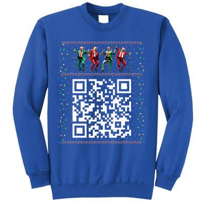 Dancing Trump Christmas Qr President 2024 Dance Code Sweatshirt