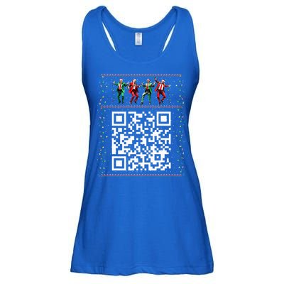 Dancing Trump Christmas Qr President 2024 Dance Code Ladies Essential Flowy Tank