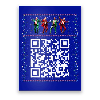 Dancing Trump Christmas Qr President 2024 Dance Code Poster