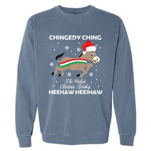 Dominick The Christmas Donkey Italian Donkey Garment-Dyed Sweatshirt