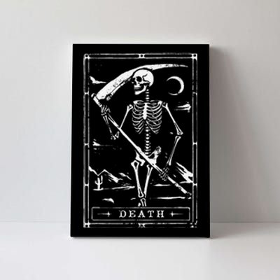 Death Tarot Card Goth Skeleton Grim Reaper Halloween Canvas