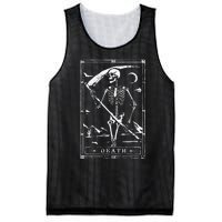 Death Tarot Card Goth Skeleton Grim Reaper Halloween Mesh Reversible Basketball Jersey Tank