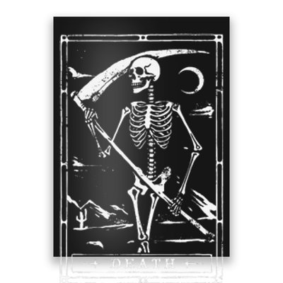 Death Tarot Card Goth Skeleton Grim Reaper Halloween Poster