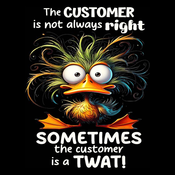 Duck The Customer Is Not Always Right Sometimes The Customer Pom Pom 12in Knit Beanie