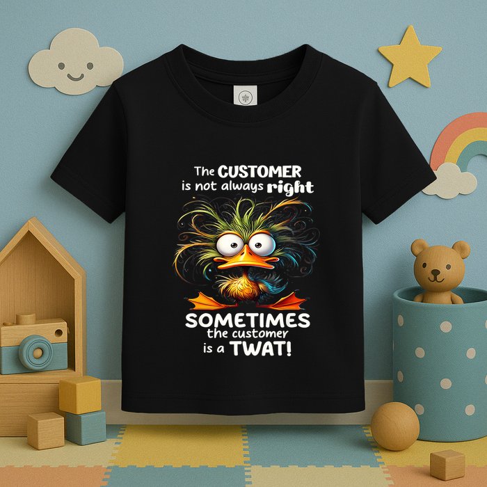 Duck The Customer Is Not Always Right Sometimes The Customer Toddler T-Shirt
