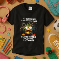 Duck The Customer Is Not Always Right Sometimes The Customer Kids T-Shirt