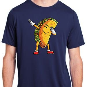 Dabbing Taco Cinco De Mayo Funny Mexican Food Dab Adult ChromaSoft Performance T-Shirt