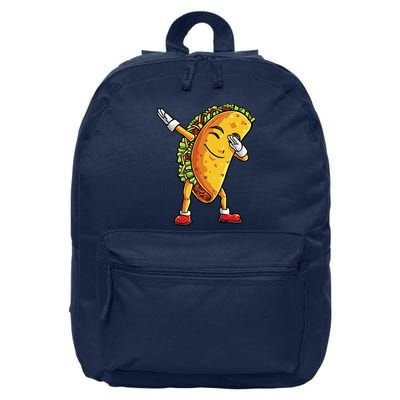 Dabbing Taco Cinco De Mayo Funny Mexican Food Dab 16 in Basic Backpack