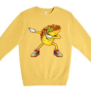 Dabbing Taco Cinco De Mayo Funny Mexican Food Dab Premium Crewneck Sweatshirt