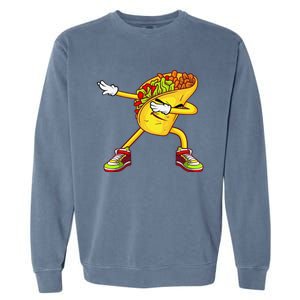 Dabbing Taco Cinco De Mayo Funny Mexican Food Dab Garment-Dyed Sweatshirt